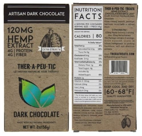 Therapeutic CBD Dark Chocolate Bar