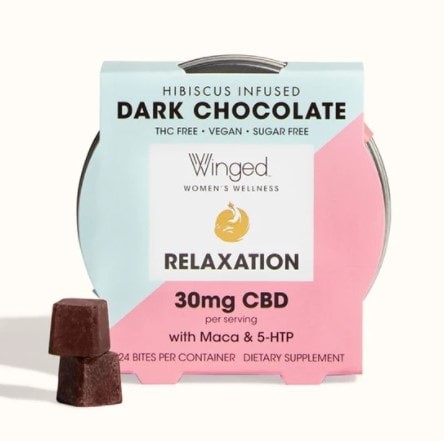 Winged Women’s Wellness Relaxation CBD Dark Chocolate Bites
